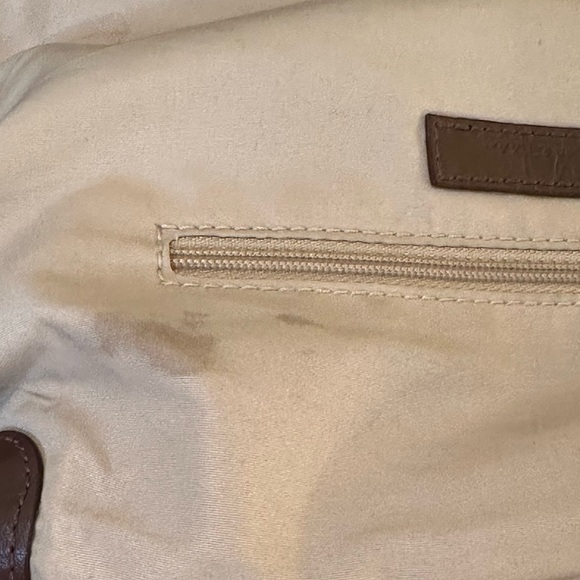 🌟HP🌟VTG 1990s Cole Haan Brown Reptile Embossed Leather Convertible Messenger - Picture 16 of 16